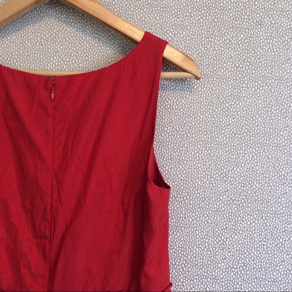 6 The Limited Event Red Ruffle Dress - Picture 5 of 7